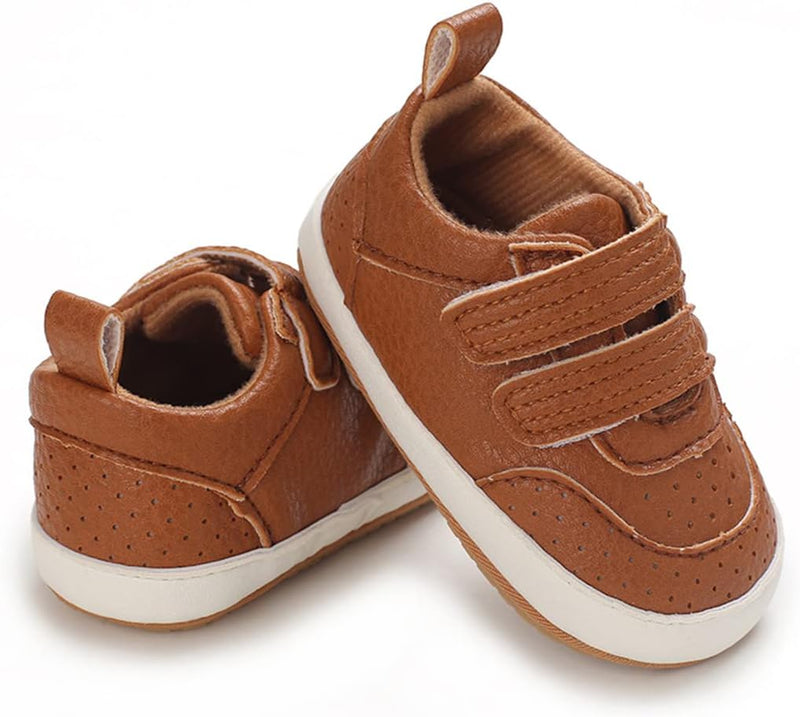 E-FAK Baby Shoes Boys Girls Infant Sneakers Non-Slip Rubber Sole Toddler Crib First Walker Shoes