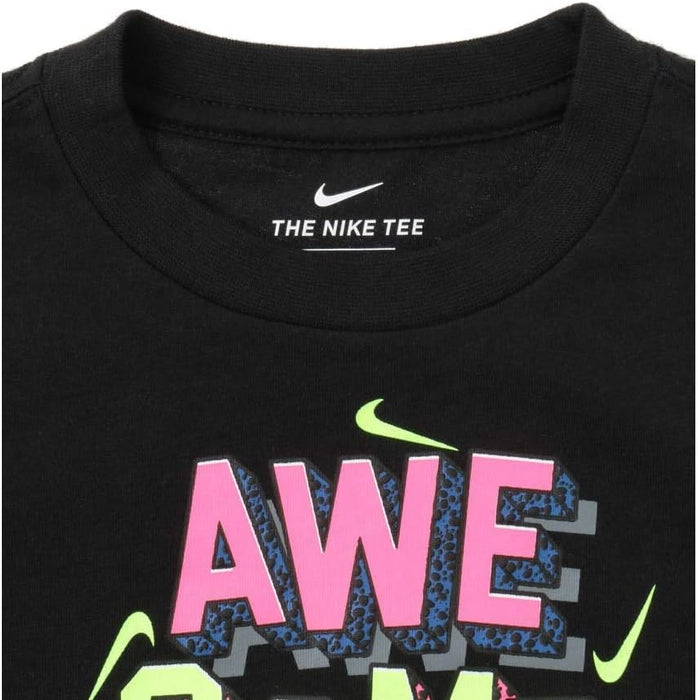 Nike Awesomeness 90s T Baby Boys Active Shirts & Tees, Black/Pink/Yellow, 3T