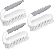 SetSail Scrub Brush, Heavy-Duty Scrub Brushes for Cleaning with Stiff Bristles Cleaning Brush for Shower, Bathroom, Carpet, Kitchen and Bathtub Scrubber - 2 Pack - Grey White