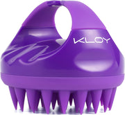 Kloy Hair Scalp Massager Shampoo Brush With Soft Silicone Bristles- Black - Purple