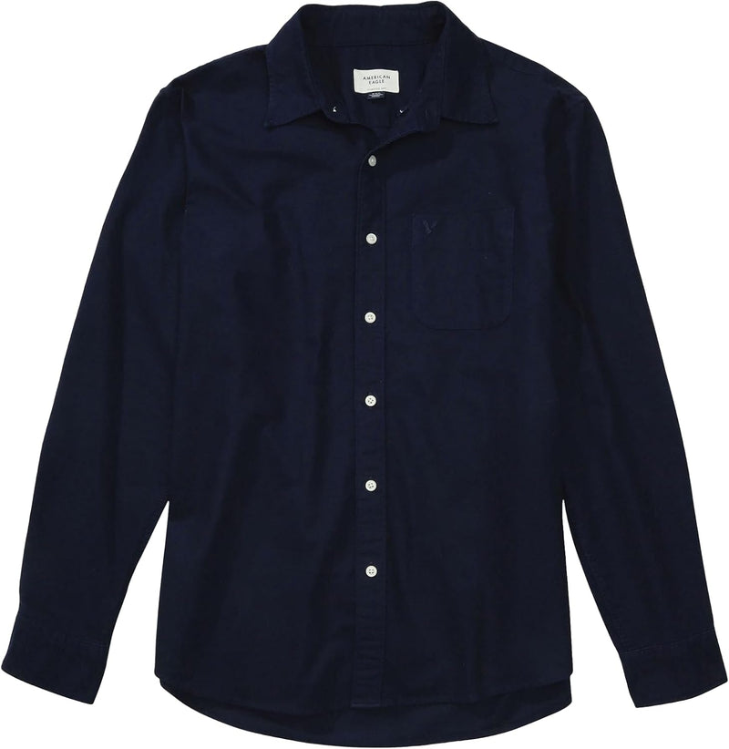 American Eagle Mens AE Everyday Oxford Button-Up Shirt Classic