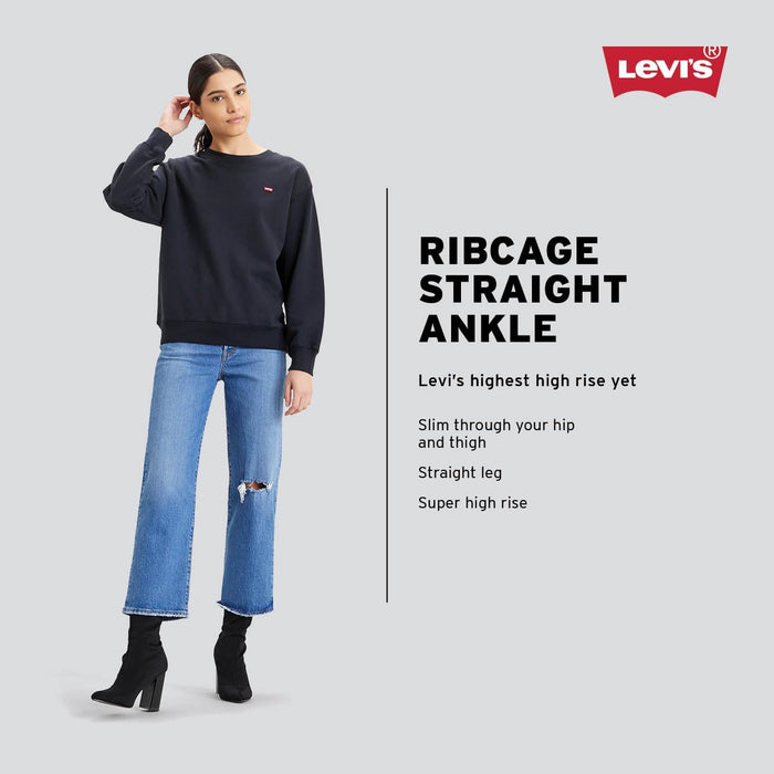 Levi's womens Ribcage Straight Ankle Zip Jeans Jeans