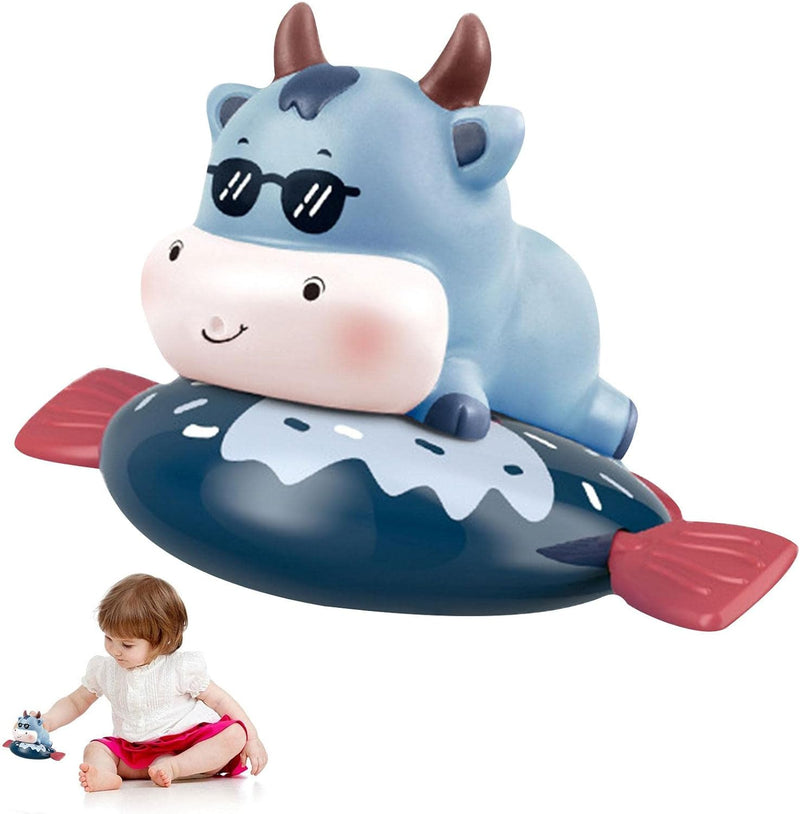 Bathroom Water Toy,Float Wind-Up Baby Bath Toys Cow Swimming Pool Game Toy for Kids, Children - Water Bath Toy Set Toddlers Water Toys for Bathroom, Beach
