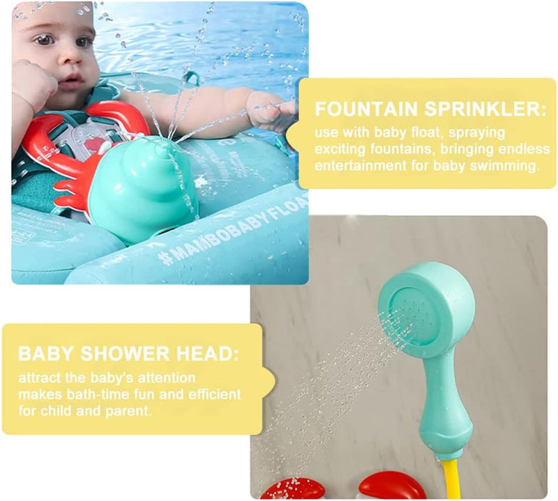 HECCEI Baby Bath Toy Spray Water Toy for Baby Float - Crab Baby Bath Shower Head with Sprinkler, Portable Swimming Shower Pump Pool Bathroom Bathtub Sprinkler Toys for Toddler Infant Boys Girls