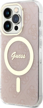 CG MOBILE Guess HC Magfit 4G Case For iPhone 15 Pro (Pink)