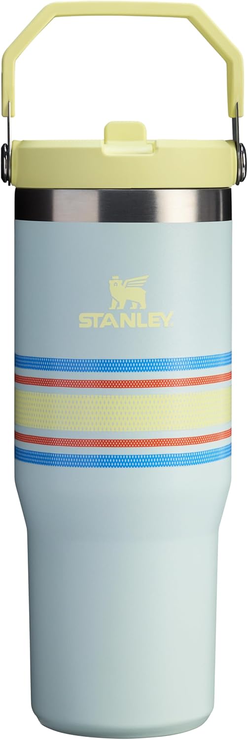 Stanley IceFlow Stainless Steel Tumbler with Straw - Vacuum Insulated Water Bottle for Home, Reusable Cup with Straw Leakproof Flip - Cold for 12 Hours or Iced for 2 Days, 30 Oz, Black 2.0