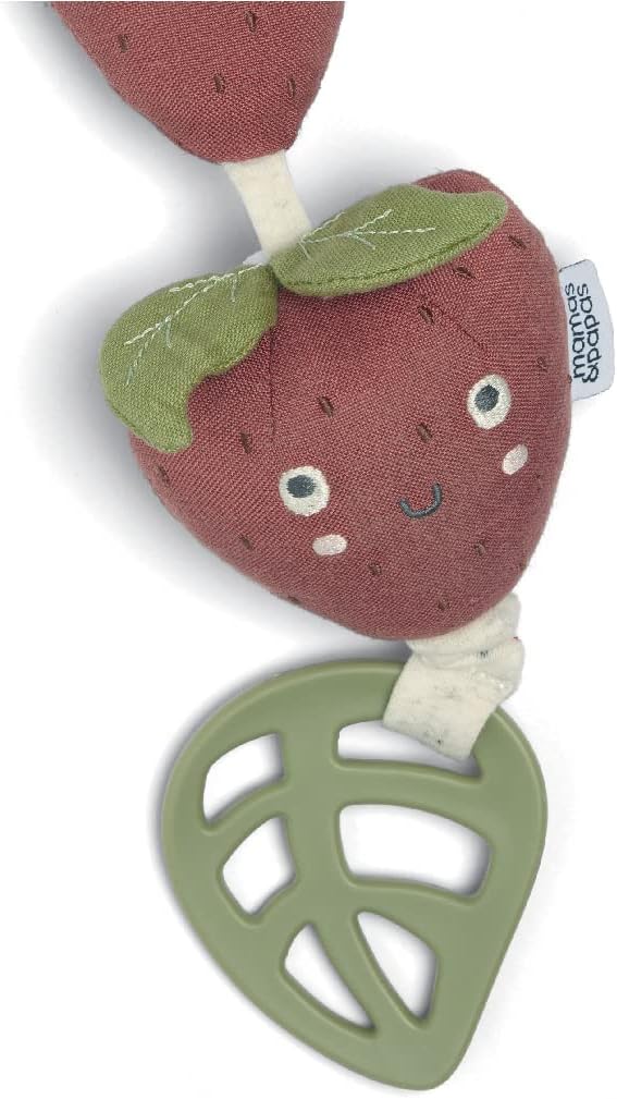 Mamas & Papas Linkie Teething Toy, Grateful Garden, Strawberry