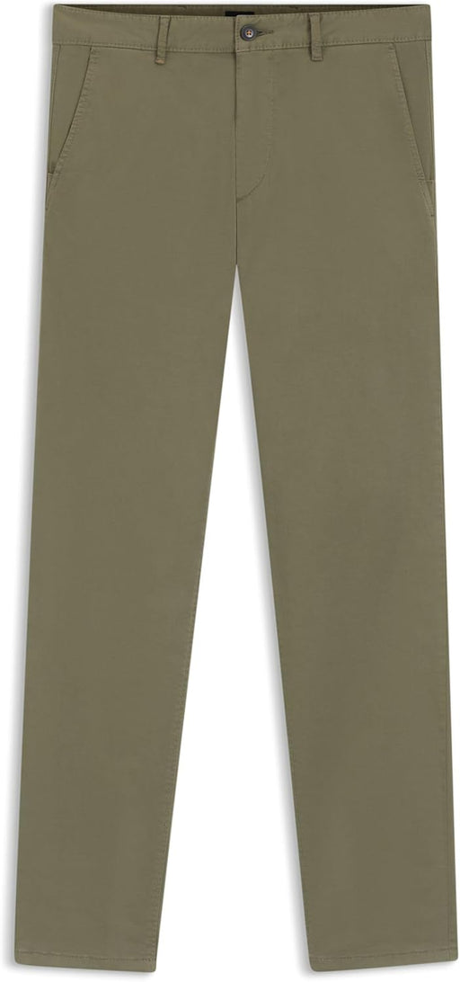 Men's Chino Slim Fit Chino Made of Elastic Cotton Satin - 342 Open Green