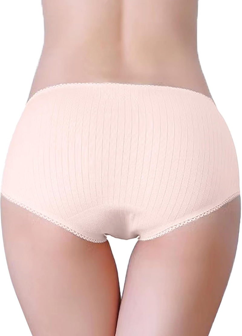 100% Cotton Underwear For Women Mid Rise Everyday Essential Brief Underwear 3 Pack Sets