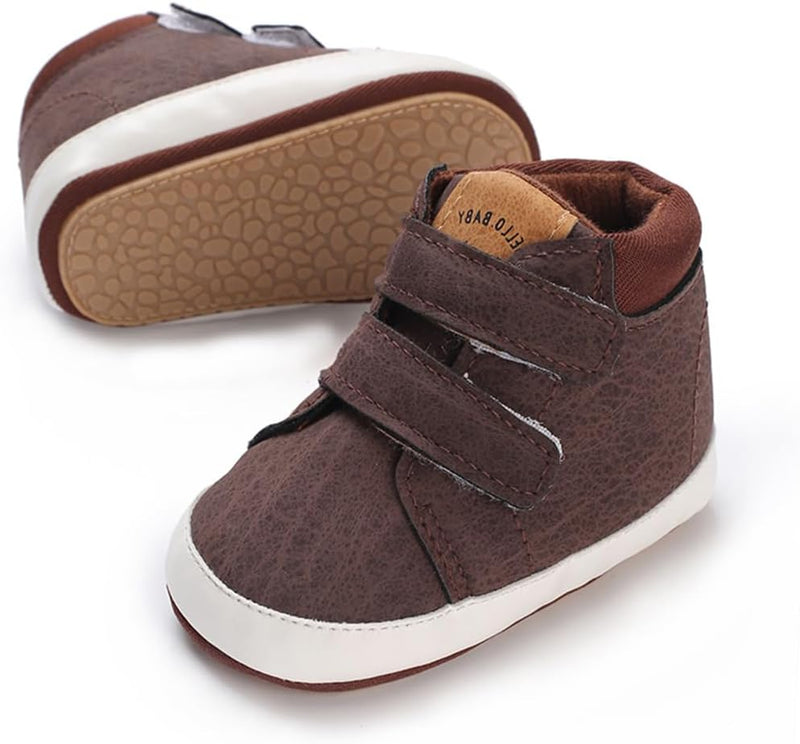 E-FAK Baby Shoes Boys Girls Infant Sneakers Non-Slip Rubber Sole Toddler Crib First Walker Shoes