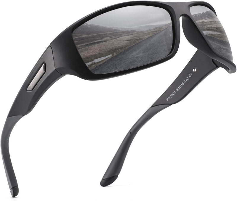 PUKCLAR Sunglasses for Men Women Polarized Sports Running Cycling Fishing Driving Golf TR90 Frame