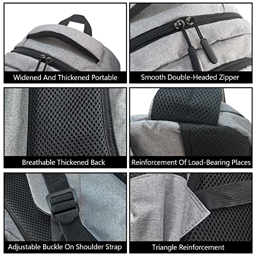 Wesoke Laptop Backpack for Men Women, 17.3 Inch Travel Backpacks Students BookBag with Laptop Compartment for Girl Boy, Business Work Casual Computer Daypack with USB Charging/Headphone Port
