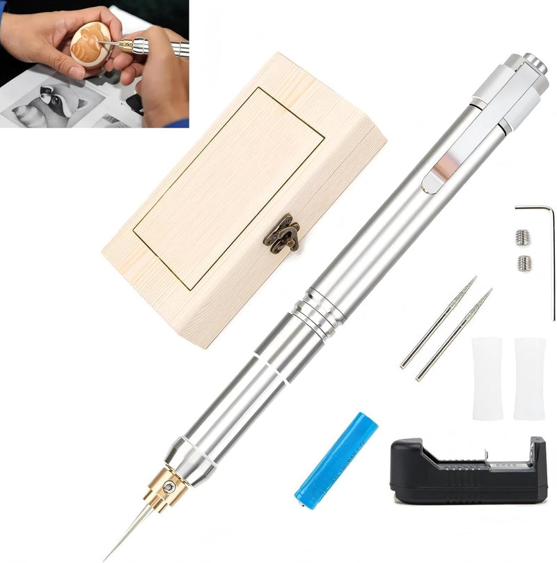 High-Speed Cordless Engraving Pen - Rechargeable, Precision Carving Tool for Metal, Wood, Glass & More, 35000 RPM