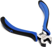 VTOOLS 4.5 Inch Mini Bent Nose Pliers, Spring Loaded Plier, Carbon Steel & Black Polished Finish, Extra strength, Anti-Slip Handles, Jewelry Making, Gripping Small Component, Pack 1, VT2149 - End Cutting