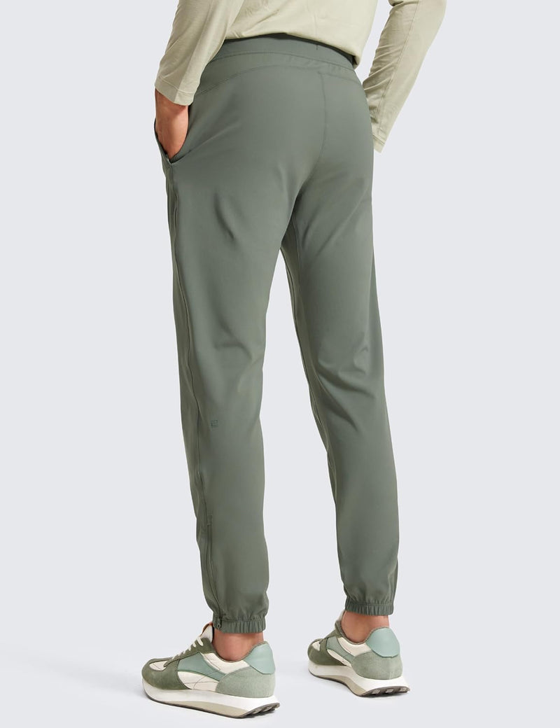 CRZ YOGA Men's Lightweight Jogger Pants - 30'' Elastic Stretchy Pants with Side Pockets