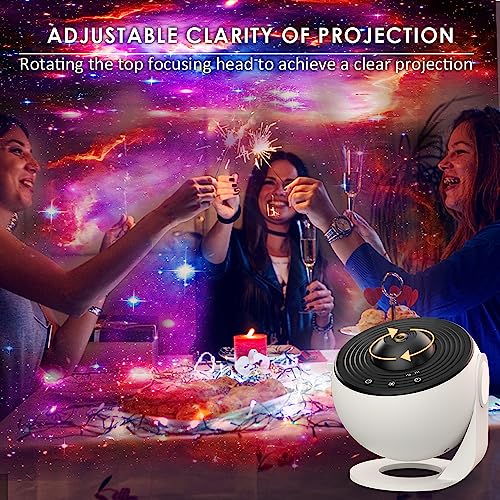 Sunbox Star Projector,Planetarium Projector Galaxy for Bedroom,360 Degree Rotation Night Light with 4K Replaceable 12 Discs Large Projection Area Sky Kids Adults Gifts, White (BL-DQY02)