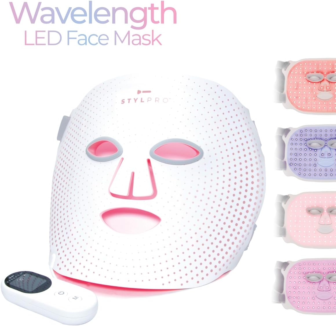stylPro Wavelength LED Face Mask - Multi-Mode Skincare with Red, Blue, Near-Infrared Light for Wrinkles, Blemishes - Flexible, Rechargeable, User-Friendly, Designed in UK, Professional-Grade – image 2