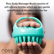 Ross Hair Scalp Massager Shampoo Brush with Soft Silicone Bristles (Black)