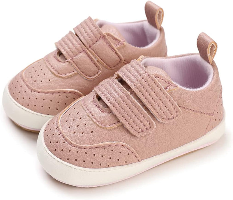E-FAK Baby Shoes Boys Girls Infant Sneakers Non-Slip Rubber Sole Toddler Crib First Walker Shoes