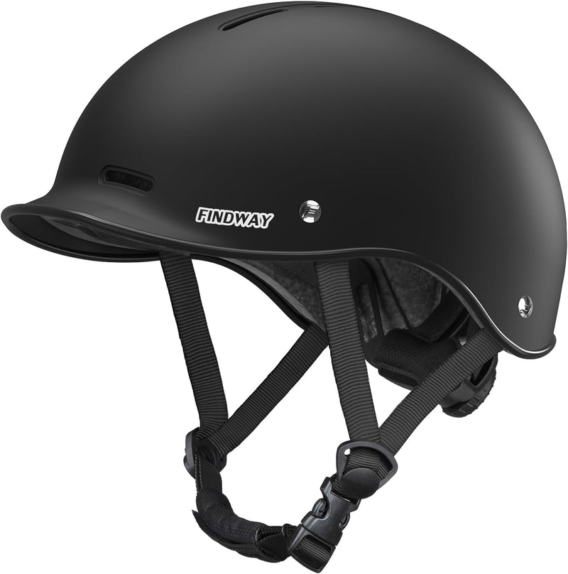 Pro Bike Helmet for Adults,2024 Newest Adjustable Cycling Helmet for Men & Women Safety Certified Bicycle Helmet for Commuting, Road Biking, Skating with Adjustable Dial - Black-Black S