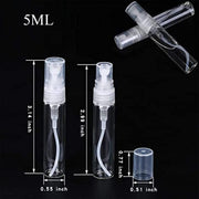 30Pcs 5ml Portable Mini Refillable Clear Glass Empty Sprayer Perfume Bottles Cosmetic Atomizers Spray Bottle Container for Travel Party Must Makeup Tool (30Pcs 5ml Glass Perfume Bottles)