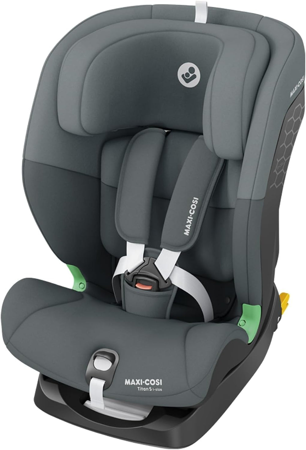 Maxi-Cosi Titan S i-Size Child Car Seat, Multiple Recline Positions, G-CELL Side Impact Protection, 5-Point Safety Harness, 15 Months to 12 Years, Tonal Graphite, 2 Year Warranty