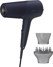 Philips Advanced Drycare Pro Hairdryer, 2200 W, Black, BHD274/03, 2 Years Warranty - BHD510/03, Blue Metallic
