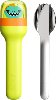 Kids Pocket Utensil Set, Kids Silverware Set Fork, Knife, and Spoon, Dino - Dino