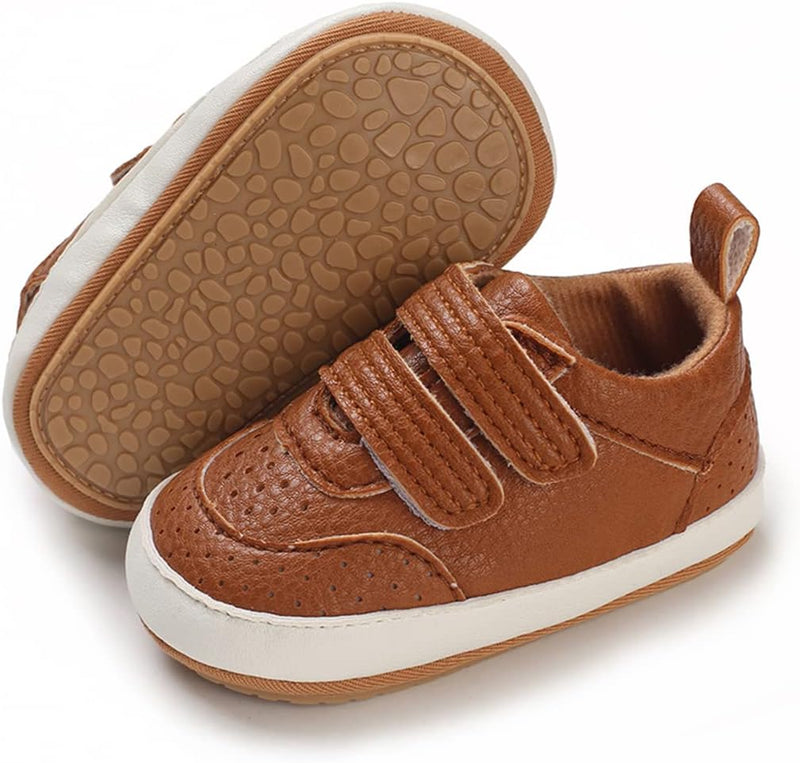 E-FAK Baby Shoes Boys Girls Infant Sneakers Non-Slip Rubber Sole Toddler Crib First Walker Shoes