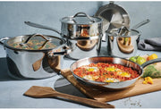 Tramontina Since 1911, 9-Piece Tempo Tri-Ply Base Stainless Steel Cookware Set with Glass Lids, Pots and Pans Kitchen Set, Induction-Ready, Oven-Safe, Dishwasher-Safe 37240028