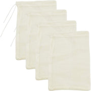 AUXIN,Cheesecloth Bags,Nut Milk Strainer,Cold Brew Bag,100% Organic Unbleached Cotton Muslin Cloth Bags,Reusable Yogurt/Coffee/Tea/Juice/Wine Strainer,Mesh Food Bags with Drawstring (X-Small,4 PACK) - X-Small,4 PACK