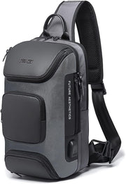 Sling Bag, Waterproof Men's Chest Bag Shoulder bags Crossbody Sling Backpack for Men - grey