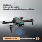Silk Route - Drone with 4K HD Dual Camera, Smart Hover, WiFi FPV RC Quadcopter Gravity Sensor, One-Key Take-Off and Landing Return, Headless Mode, 2 Batteries Black