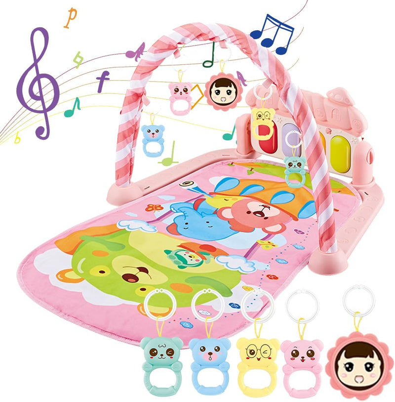 ECVV Baby Musical Gym & Crawling Mat Toy for Infants 3M+ Months with Height Ruler Color: Green
