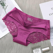 Women's Panties, Panty Set Briefs Underwear 6 PACKS Seamless Ladies Pantie Set, Lingerie with Lace Black,Magenta, Pink,Beige,Navy Blue,Coffee