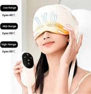 Electric Airbag Head Massager, Scalp and Eye Massager with Heat, Head Massager Scalp Stress Relax, Excedrin Tension Headache Massager for Forehead and Temple