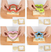 Sandwich Cookie Cutters Set, Dinosaur,Heart,Star,Mouse,Sandwich Knife Cookie Knife Vegetable Cutter Food Grade Cookie Mould.(12Pcs)