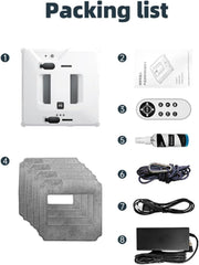 Smart Window Cleaner, Window Cleaning Robot with 3 Automatic Cleaning Modes Glass Cleaning Robot 3000pa Suction Power Window Cleaner Window Cleaning Device for High-Rise Glass Cleaning