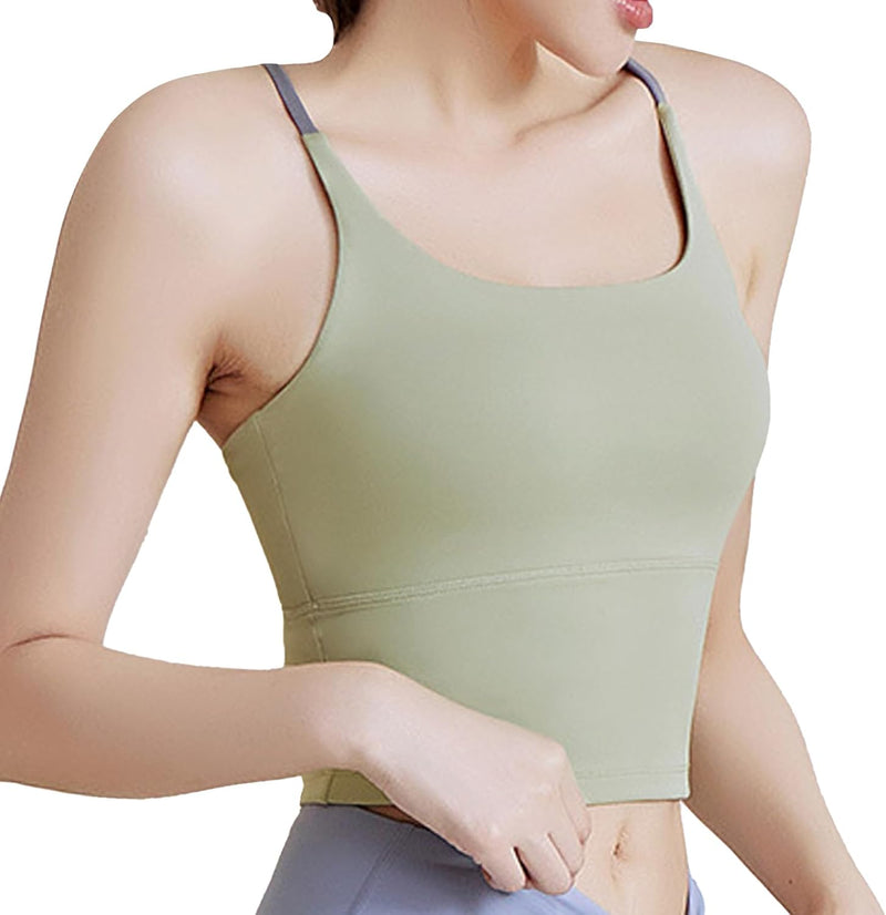 Dress Cici Strappy Longline Bra, Sports Crop Top, Yoga Bra