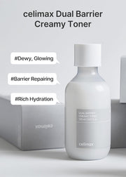 Dual Barrier Creamy Toner with Ceramides, Oil & Alcohol Free, Facial Astringent, Hydrating, Calming, Soothing, Non Irritating, Dry Sensitive Oily Combination Skin,150ml
