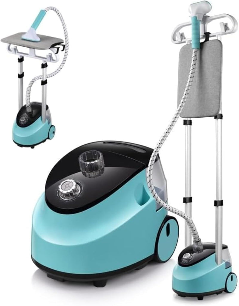 Xisiciao Standing Garment Steamer for Clothes, 2000W Clothes Garment Steamer With Height Adjustable Ironing Board, Steamer Clothes, Steam Iron for Clothes, Steam Iron Stand Household and Commercial