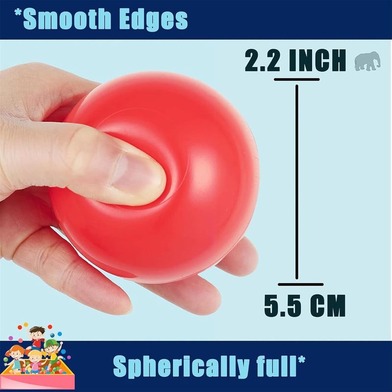 AM ANNA Ball Pit Balls 100-Cute Ocean Ball Macaroon Colorful Soft Plastic Fun Baby 5.5 CM Water Pool Ocean Wave Ball for Kids Playhouse Pool Tent Ball Pit Accessories - Colorful