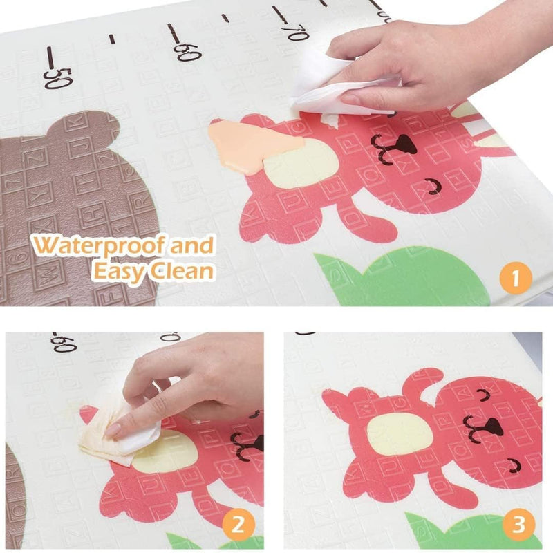 Delopik Foldable Baby Play Mat, Waterproof Foam Floor Baby Crawling Mat -FR137-1 (150 * 180 cm) (Multi Design)
