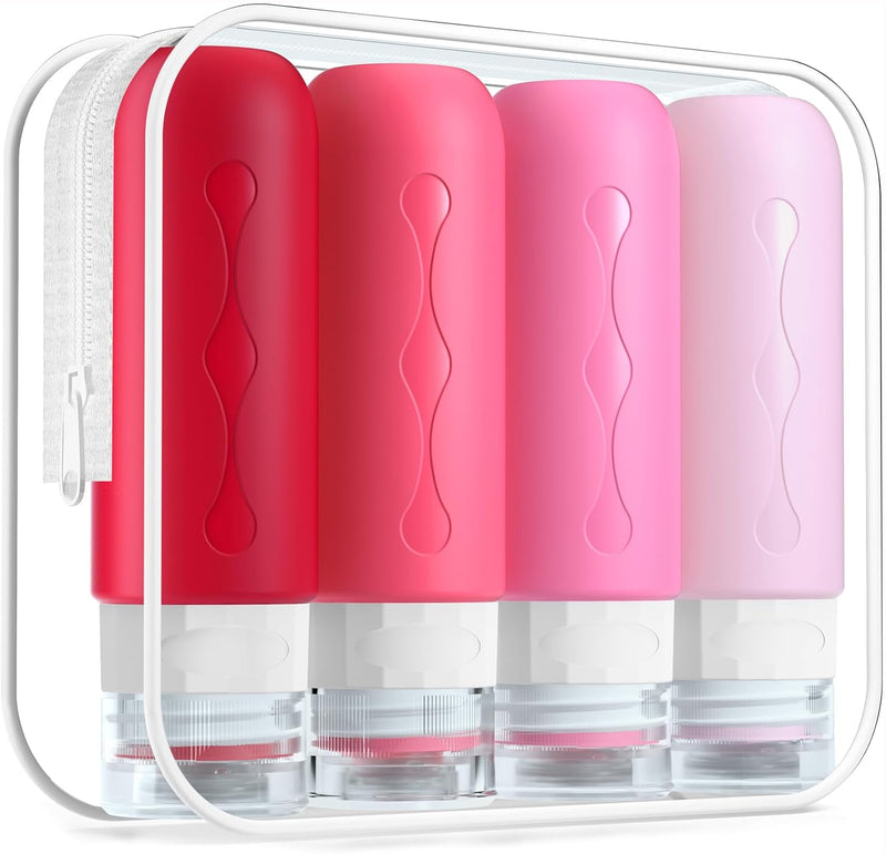 Gemice Bottles for Toiletries Tsa Approved Travel Size Containers BPA Free Leak Proof Refillable Liquid Travel Accessories for Cometic Shampoo and Lotion Soap