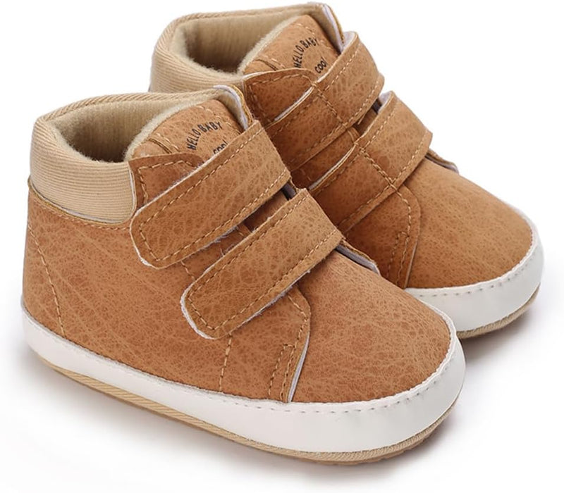 E-FAK Baby Shoes Boys Girls Infant Sneakers Non-Slip Rubber Sole Toddler Crib First Walker Shoes