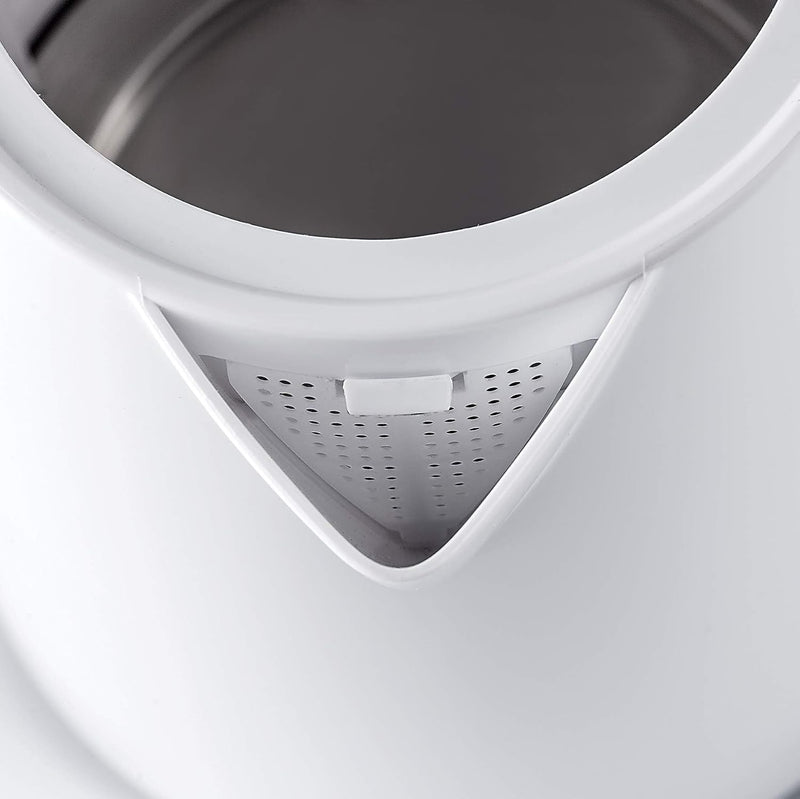 BLACK+DECKER Cordless Electric Kettle, 2200W, 1.7L Capacity, Quick Boiling, Lightweight Design, 360 Swivel Base, Auto Shut-Off, Boil-Dry Protection, Concealed Heating Plate, White - JC70-B5 - White