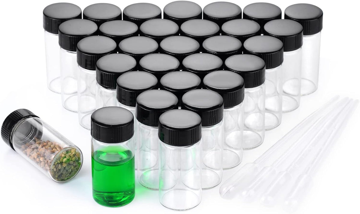 5ml Clear Small Glass Vials 100pcs with Screw Caps(100pcs) – image 3