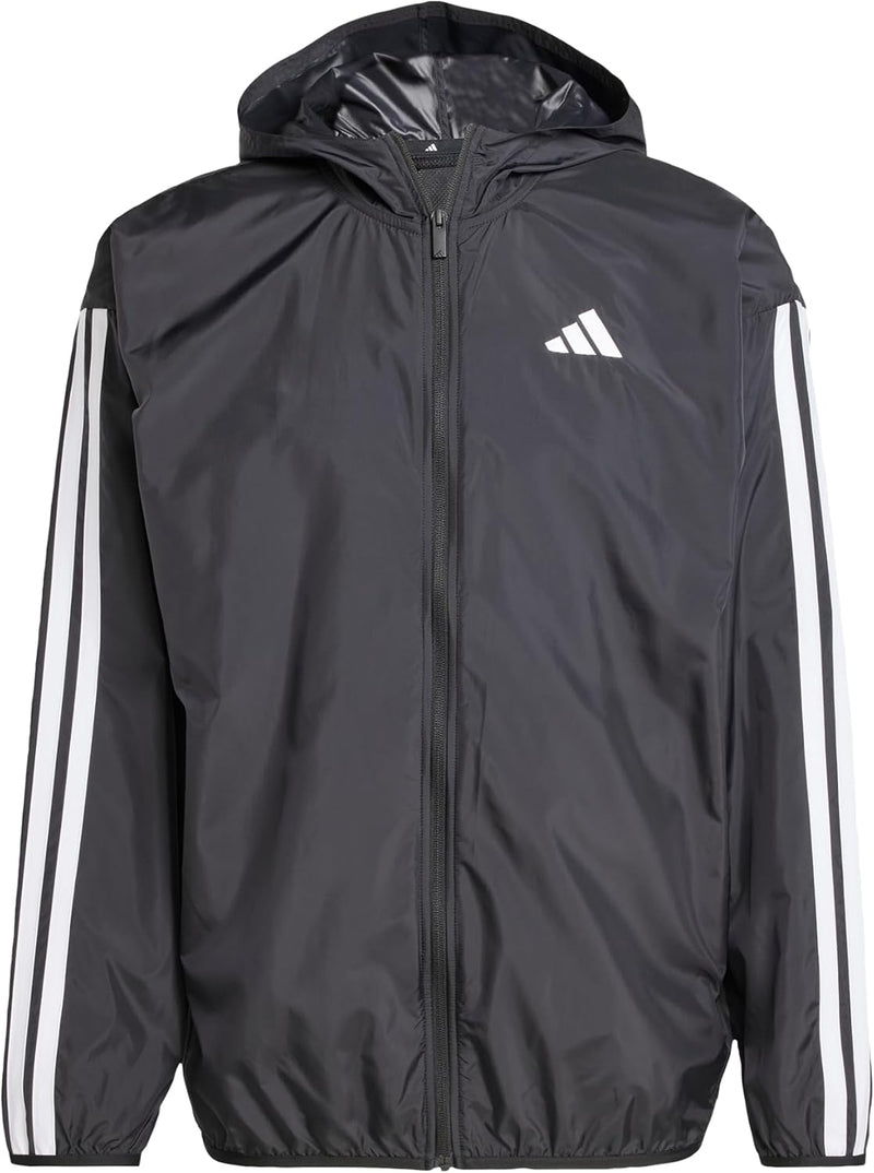 Men Essentials 3-Stripes Windbreaker - Black