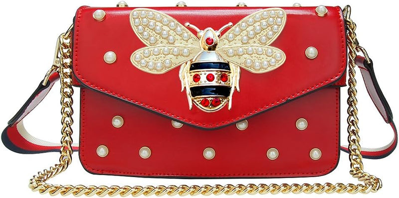 Red Crossbody Bag With Pearl | Crossbody Bag For Women