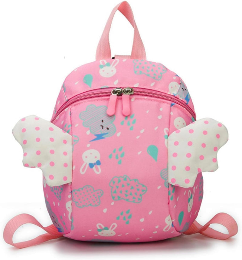 Age 1-3 Toddler Backpack Boy Girl Kids Baby Anti-lost Bag Cute Animal Children Kindergarten Angel Schoolbag - Pink